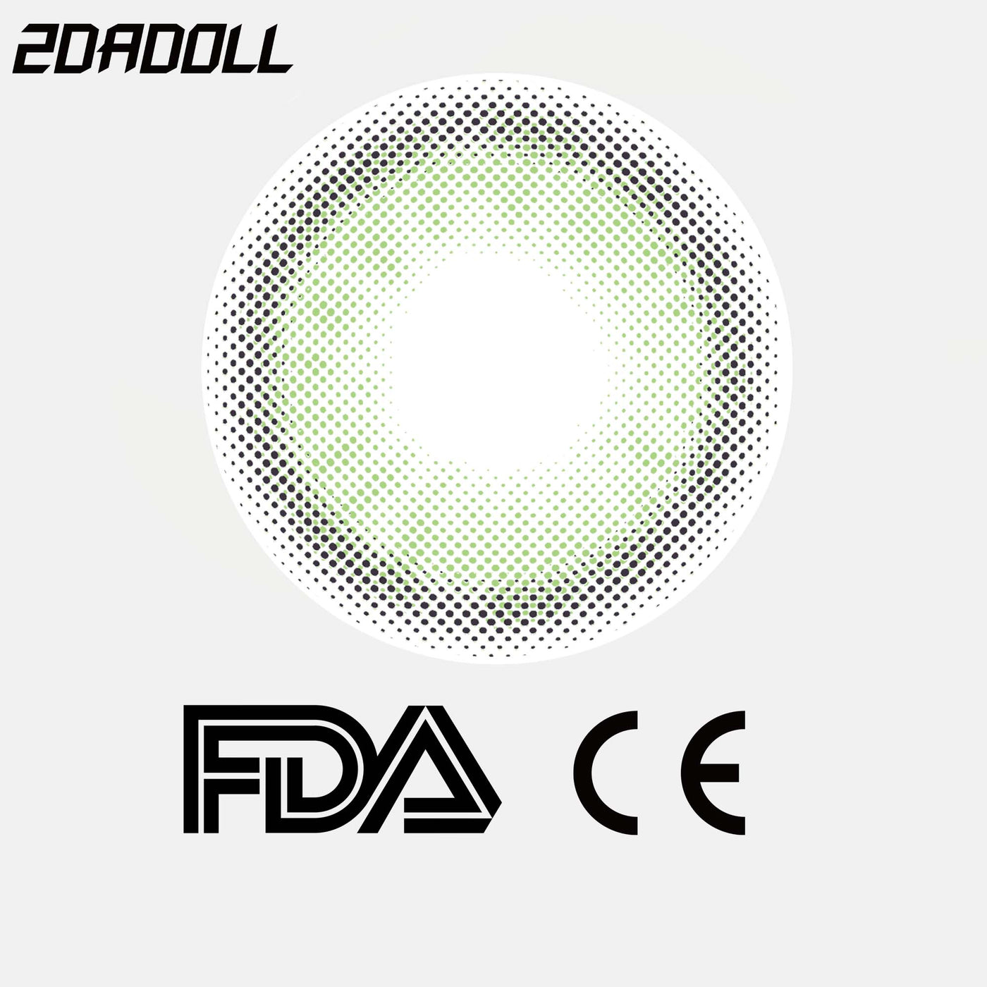 2Dadoll coko green Contact Lenses(1 pair/6 months)