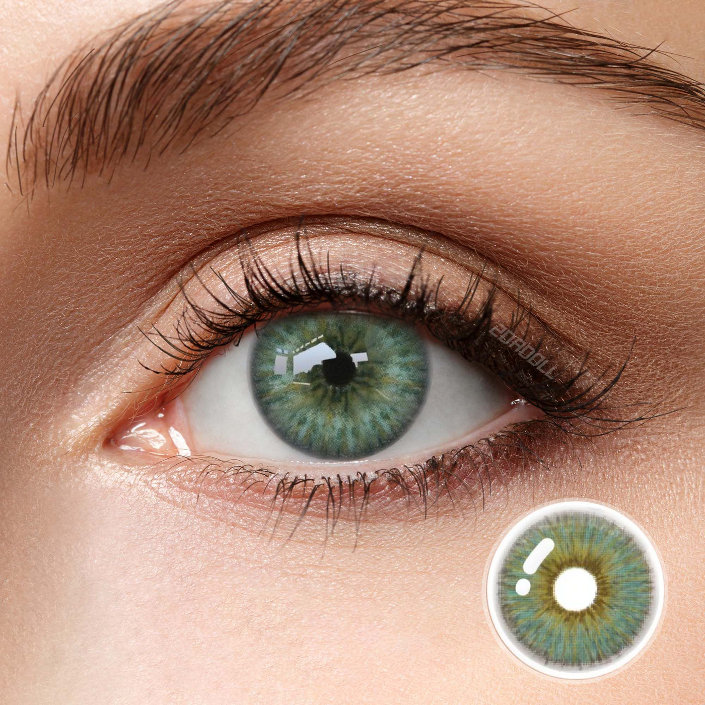 2Dadoll Medusa Green Contact Lenses(1 pair/6 months)