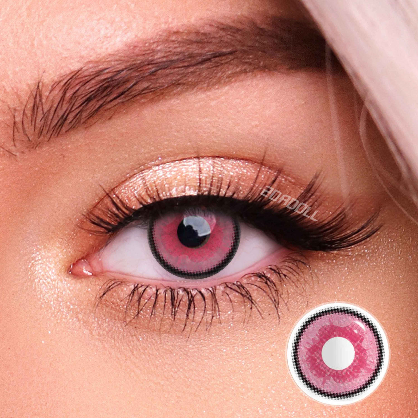 2Dadoll Demon Slayer Pink Contact Lenses(1 pair/6 months)