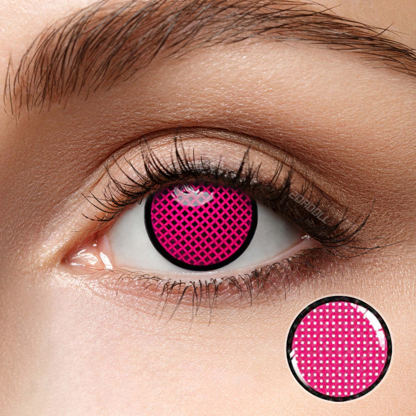 2Dadoll Punk Pink Contact Lenses(1 pair/6 months)