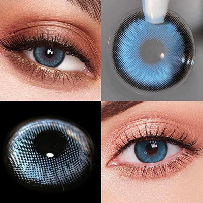 2Dadoll Dark Elf Blue Colored Contact Lenses(1 pair)