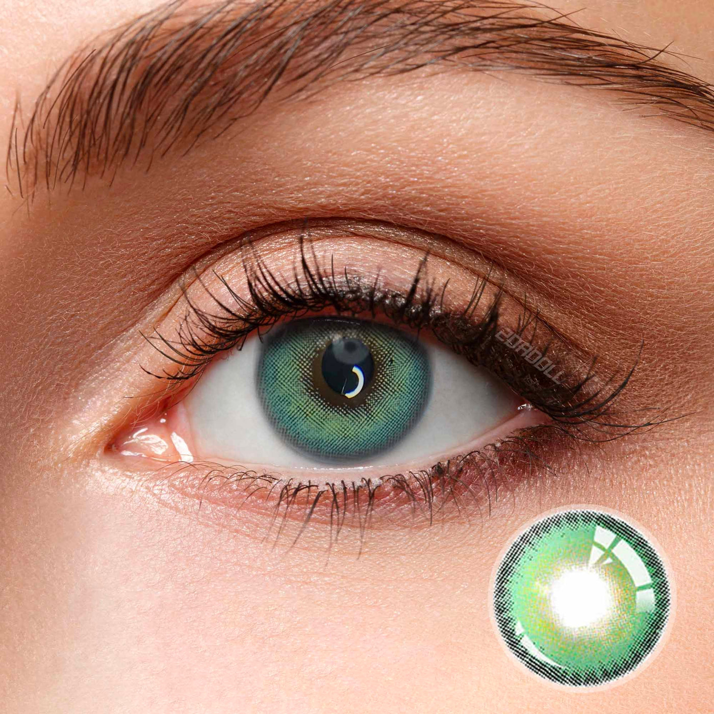2Dadoll Pixie Green Colored Contact Lenses(1 pair)