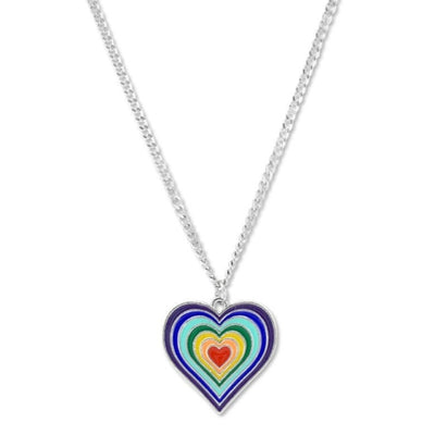 2dadoll rainbow heart necklace