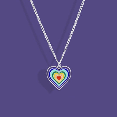 2dadoll rainbow heart necklace