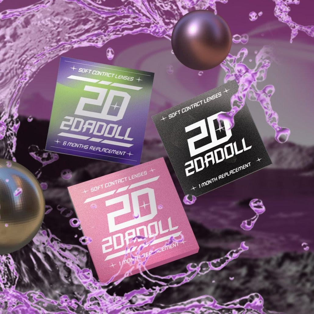 2Dadoll Drunk purple Contact Lenses(1 pair/6 months)