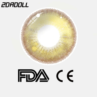 2Dadoll anime yellow Contact Lenses(1 pair/6 months)