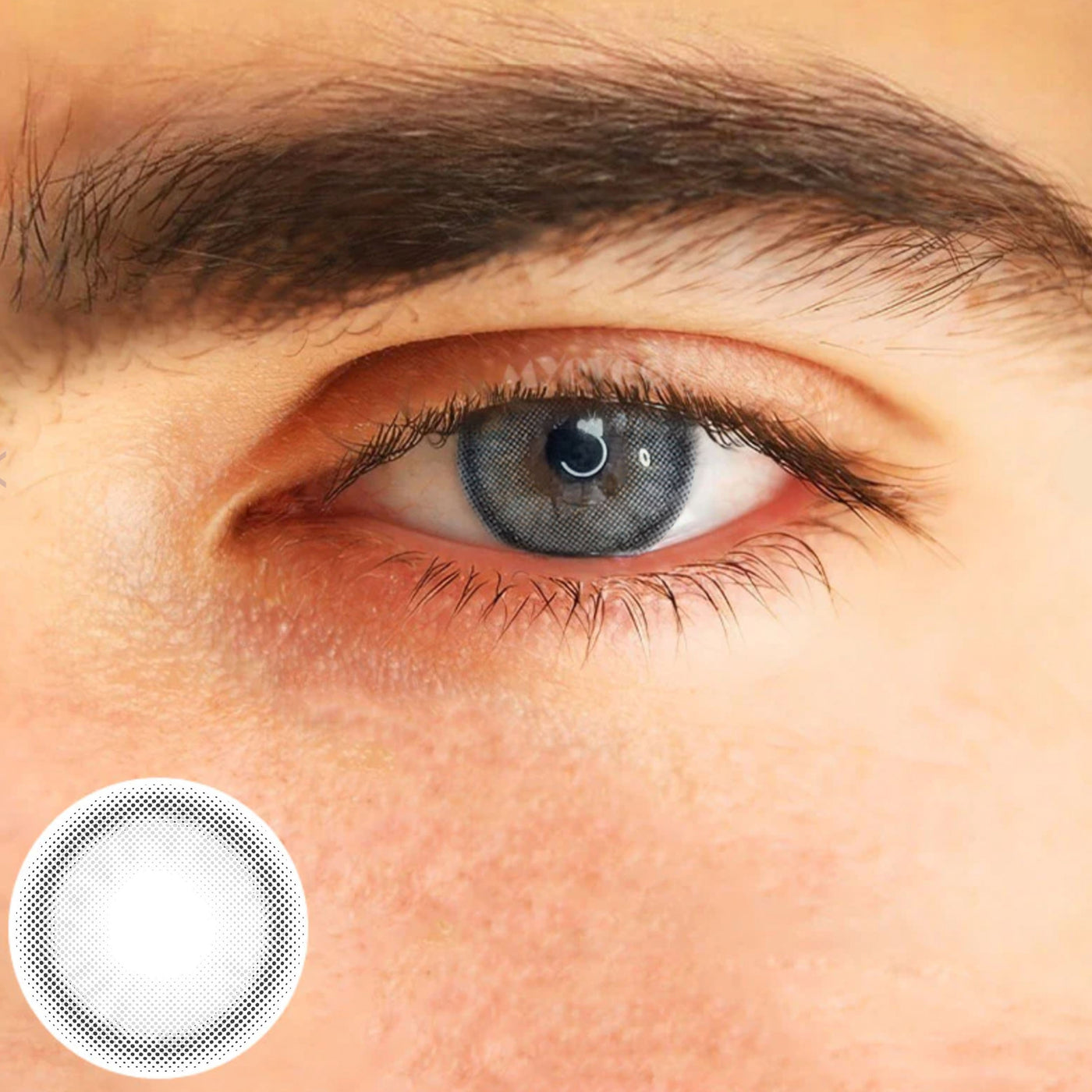 2Dadoll coko grey Men Colored Contact Lenses(1 pair/6 months)