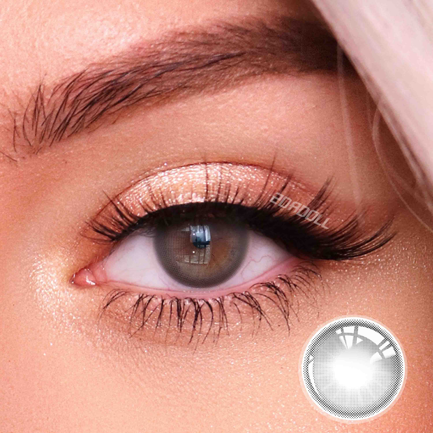 2Dadoll jasmine grey Contact Lenses(1 pair/6 months)