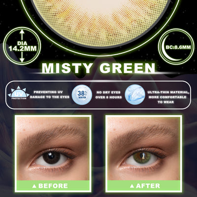 2Dadoll Misty Green Colored Contact Lenses(1 pair)