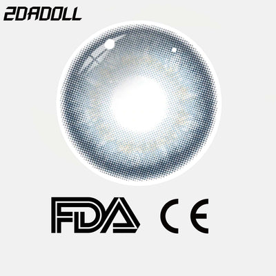 2Dadoll Rum Blue Colored Contact Lenses(1 pair)