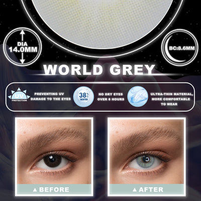 2Dadoll World Gray Contact Lenses(1 pair/6 months)