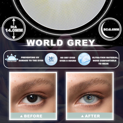 2Dadoll World Grey Colored Contact Lenses(1 pair) Expired Date 24/10